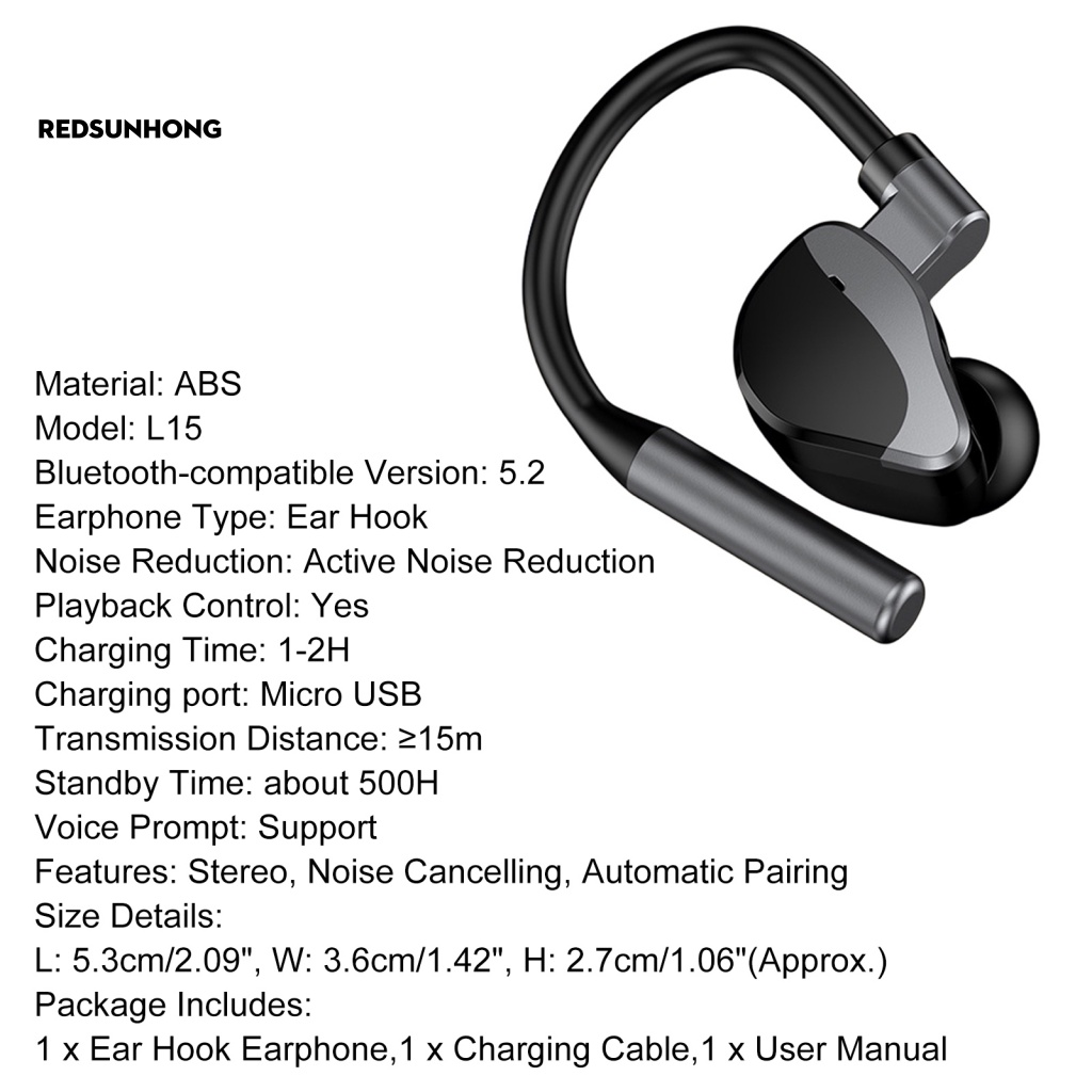Tai Nghe Nhét Tai Không Dây Bluetooth 5.2 RSH.z L15 Có Thể Tháo Rời
