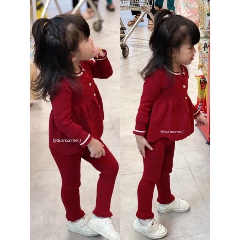 Set bộ tăm nhung babydoll cho bé gái S0004