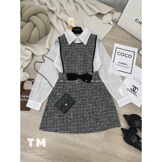 Váy dạ tiêu phối tơ tay