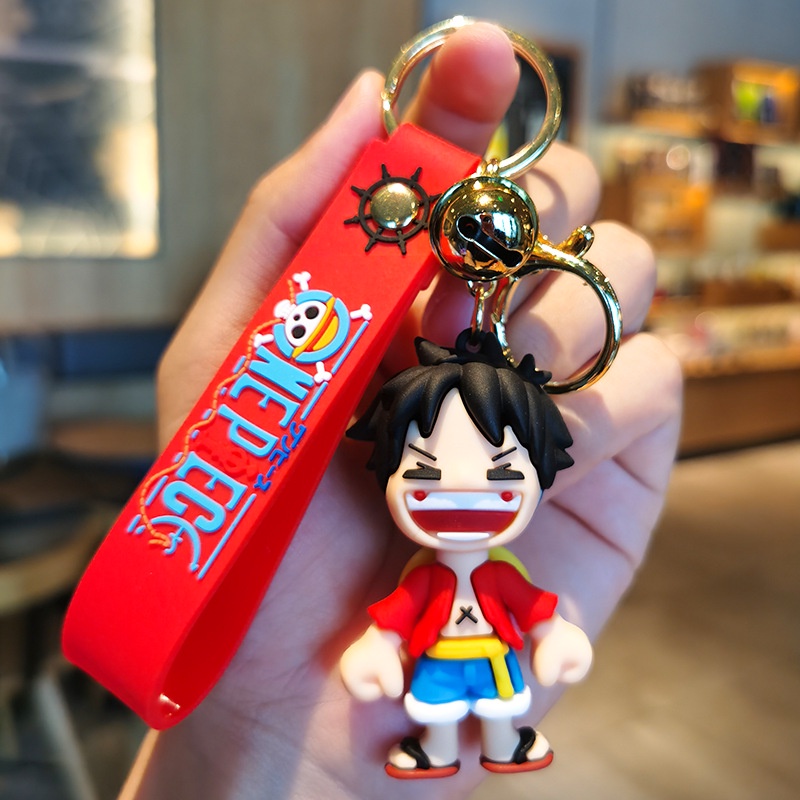 2 Móc Chìa Khóa PVC Hình Nhân Vật Luffy Trong ONE PIECE BY2