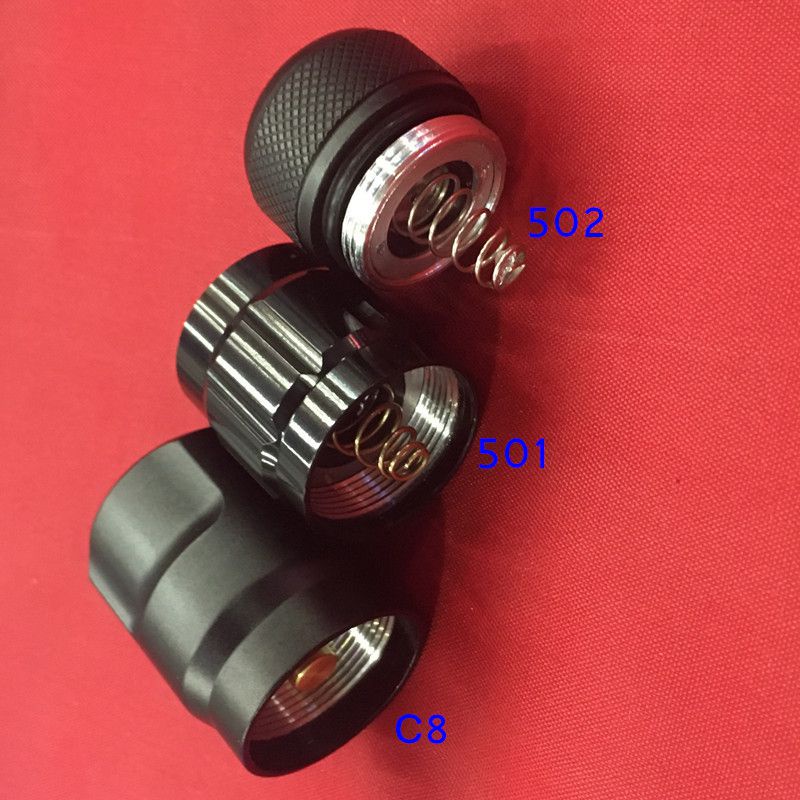 Bộ Công Tắc Nút Bấm Thay Thế Cho Đèn Pin C8 C12 501A / 501B / 501D / 502B / 502D