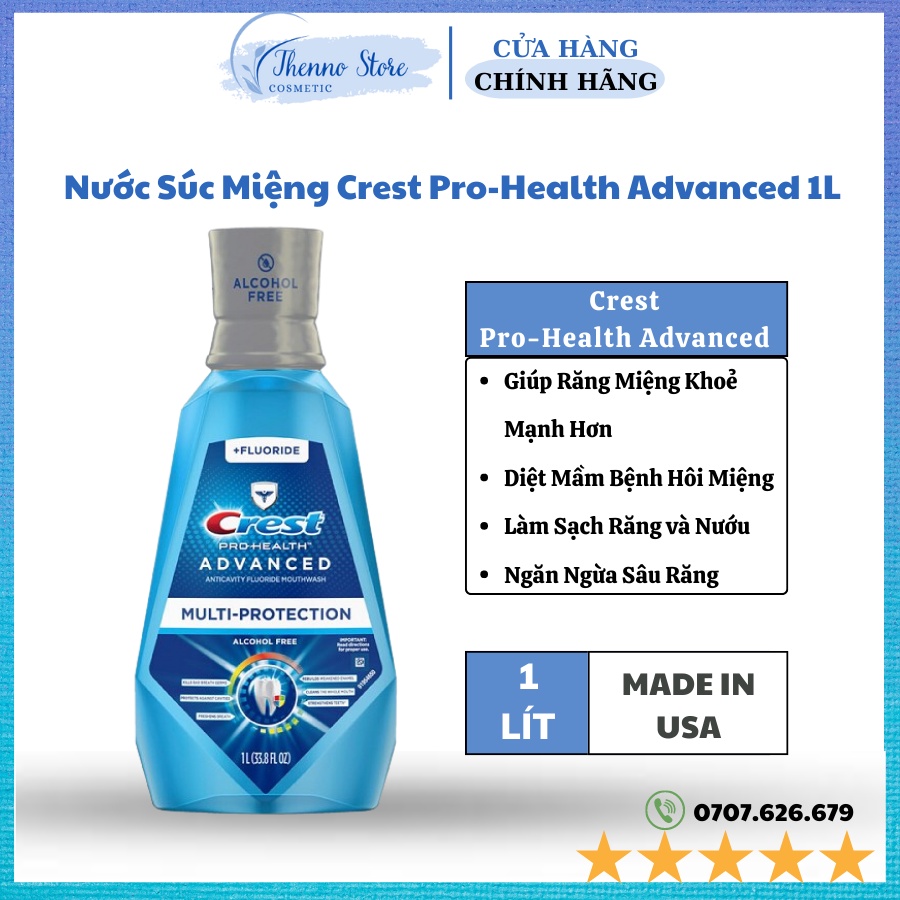 Nước Súc Miệng Crest Pro-Health Advanced 1L