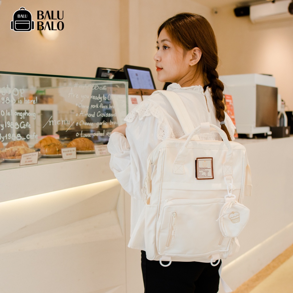 Balo đi học phong cách Hàn Quốc kèm ví tiền BALU BALO BLWWH72205