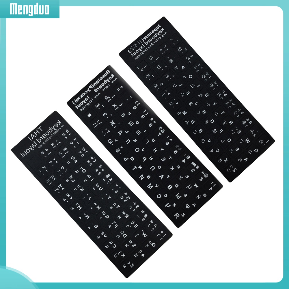 Nhãn Dán Trang Trí Bàn Phím Máy Tính In Chữ Tiếng Anh / Nga