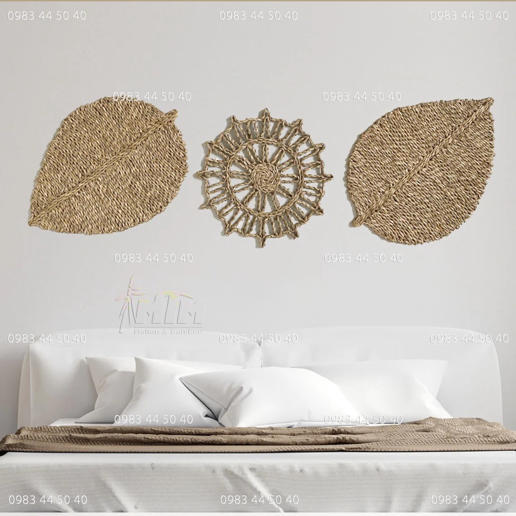 Thảm cói l Tấm lót hoạ tiết - Trải bàn, decor, trang trí tường
