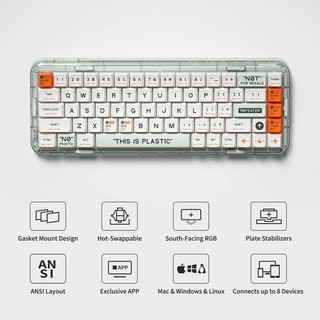 Bàn phím cơ không dây bluetooth MeIgeek mojo68