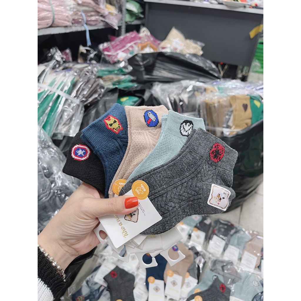Tất Gấu Logo Siêu Nhân ( vỉ 10 đôi )