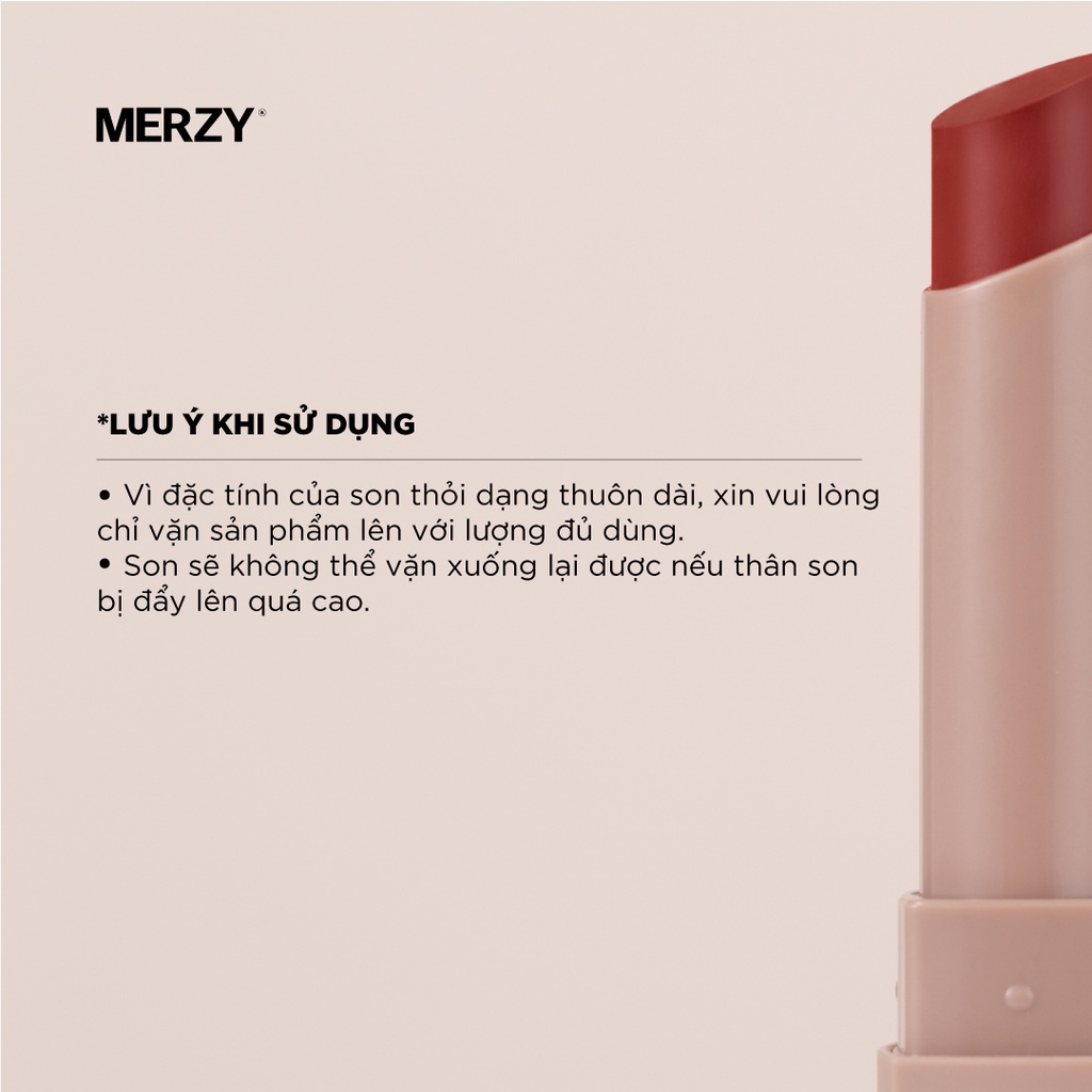 Combo 2 Son Thỏi Lì Merzy Academia Cotton Lipstick 1,8g + Son Kem Lì Merzy Noir In The Mellow Tint 4g