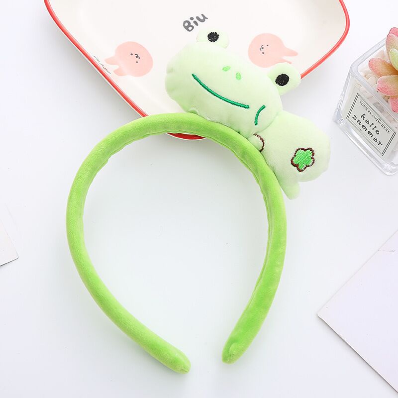 Băng Đô Cài Tóc Chống Trượt Hình Thỏ / Heo Nhồi Bông Dễ Thương