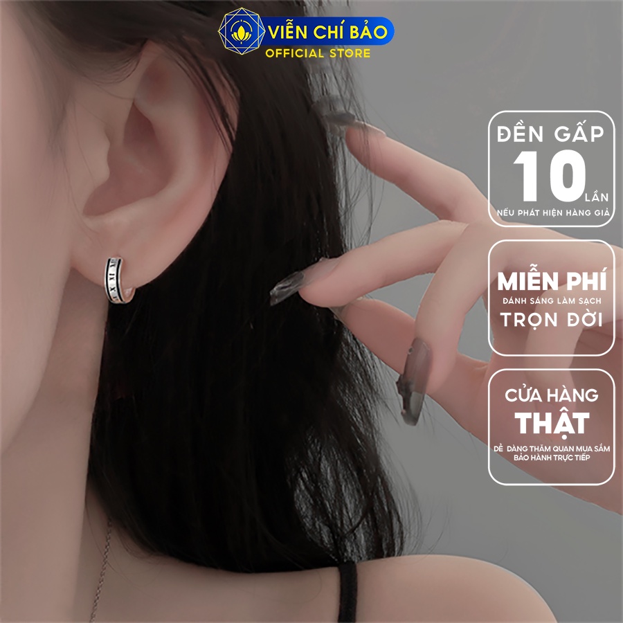 Bông tai bạc nữ la mã new chất liệu bạc 925 thời trang phụ kiện trang sức Viễn Chí Bảo B000409