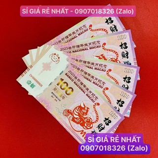 Tiền hình con mèo 100 patacas macao 2023 mừng tuổi tết quý mão 2023 - tiền kèm bao lì xì