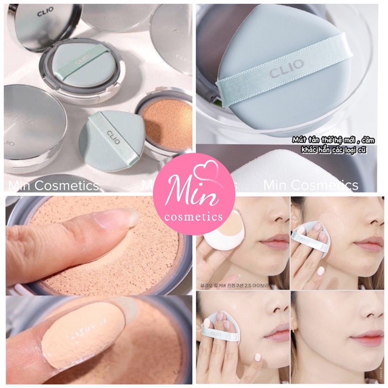[Mẫu mới- Auth] Phấn nước da mụn nhạy cảm Clio Kill Cover Calming Cushion SPF40 PA++