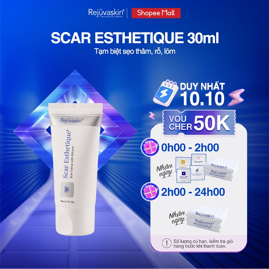 Kem Xóa Sẹo Thâm / Rỗ / Lõm Scar Esthetique Rejuvaskin 30ml