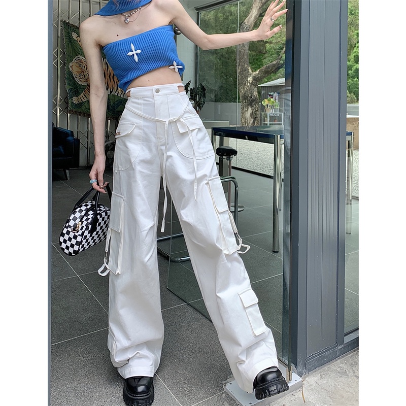 ✓☼◇Quần Yếm Dài Ống Rộng Dáng Suông Kiểu Nhật Bản Dễ Phối Đồ Cho Bạn Gái Bán Chạy Của Mỹ ~ hot girl