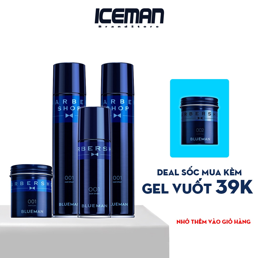 Sáp Vuốt Tóc Nam & Gel Vuốt Tóc Tạo Kiểu BLUEMAN Giữ Tóc Luôn Vào Nếp