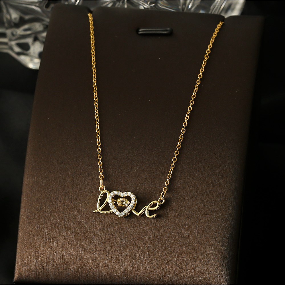 Vòng cổ Mặt Trái Tim Đính Đá Thông Minh Thời Trang