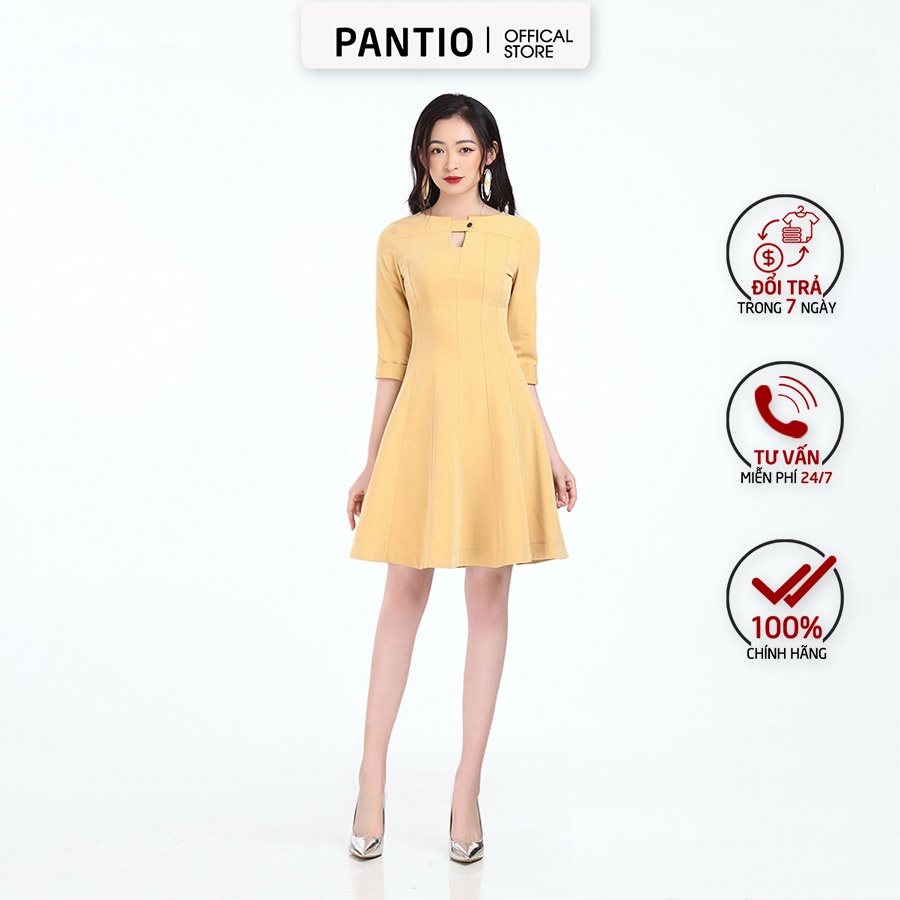 Đầm công sở chất liệu Thô dáng suông tay lỡ FDC92673 - PANTIO