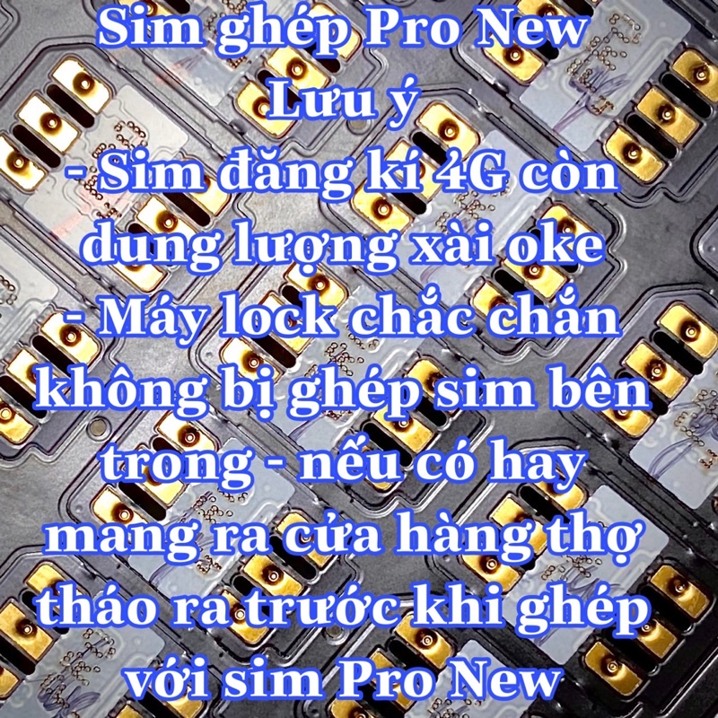 [Combo 10 sim ghép Pro New]Sim ghép Pro New Free check lock nạp sẵn BH 6 tháng 2022
