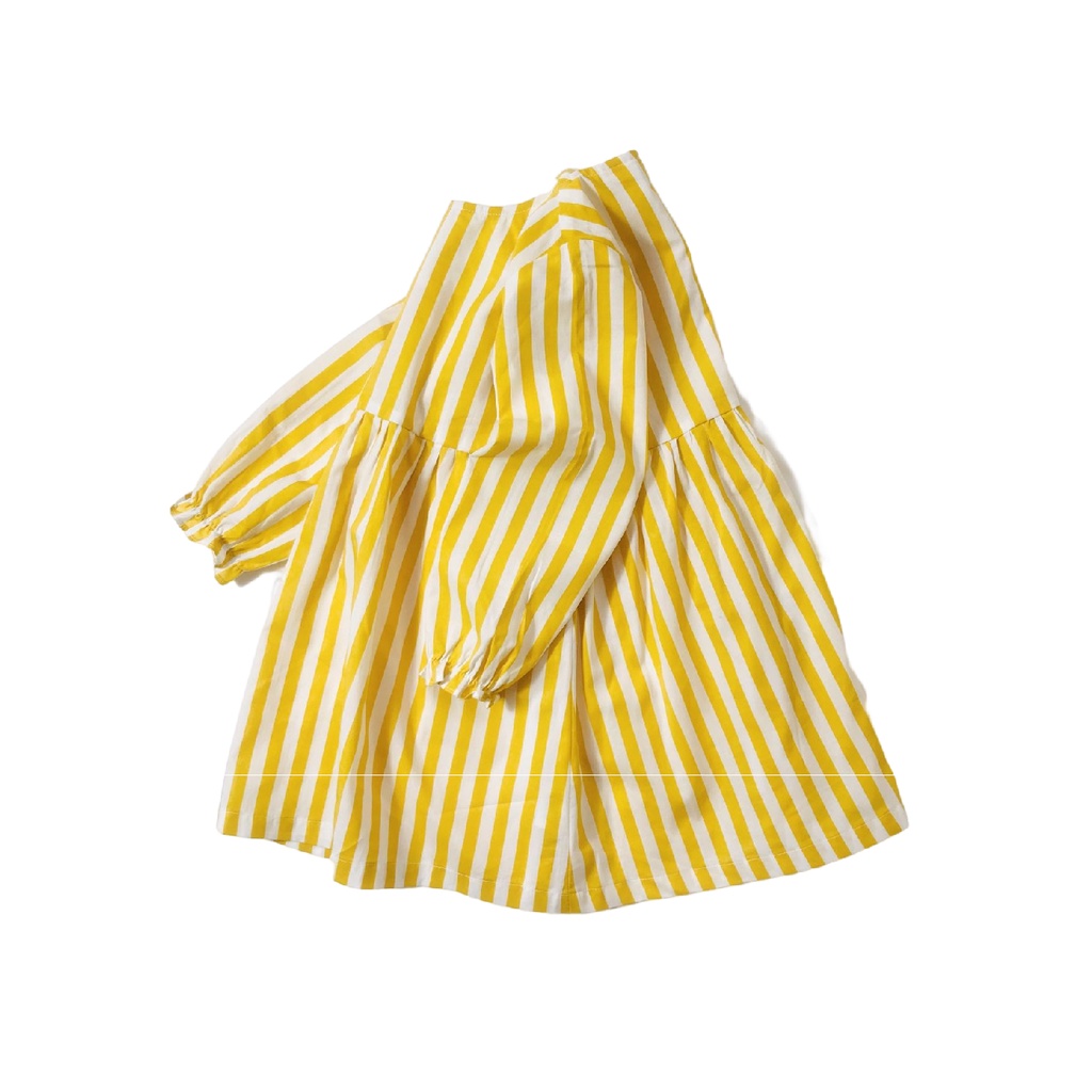 Váy tay dài bé gái TOTO HERO xuất Hàn. Dáng baby doll, bay bổng điệu đà . Size 110-140