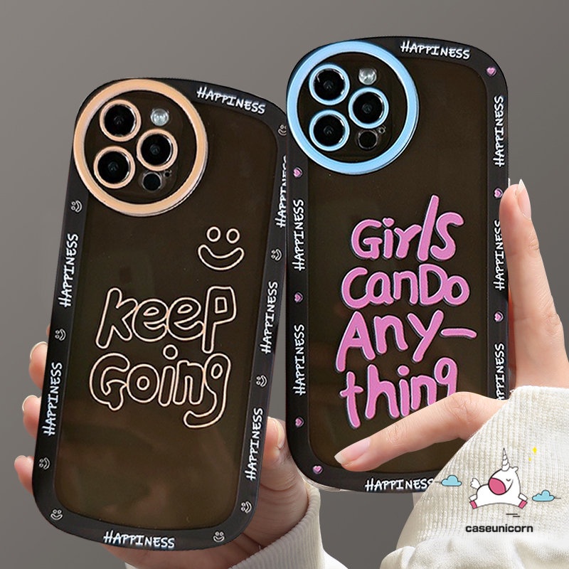 Ốp Điện Thoại TPU Mềm Có Túi Khí Chống Sốc In Chữ Cho iPhone 11 13 12 14 Pro MAX XR 6 6s 7 8 Plus XS MAX X SE 2020