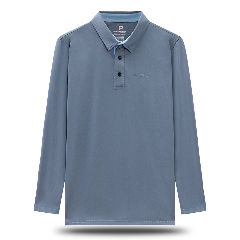 Áo thun thể thao nam dài tay cổ bẻ chất coolmax Amanbasic AMADT05