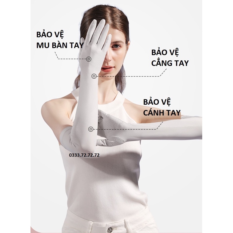 CAO CẤP - Găng Tay Làm Mát UPF 35/50+ Ngăn Chặn 97% Tia UV KHÔNG BAI KHÔNG DÃO, VẢI ĐANH, CO GIÃN TỐT, KHÔNG PHAI MÀU