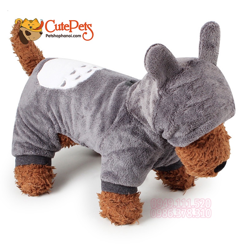 Áo lông Totoro 4 chân dành cho chó nhỏ từ 1kg - 10kg - Petshophanoi Phụ kiện thú cưng  Pet shop Hà Nội