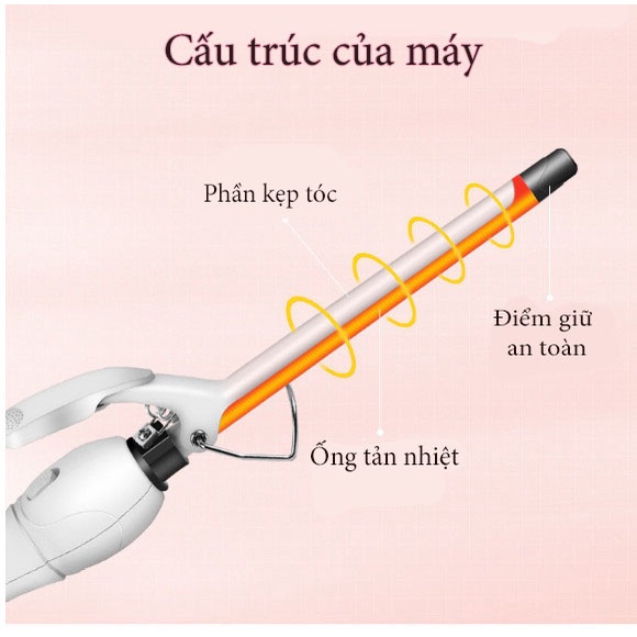 Máy Uốn Xoăn Gỉa Lọn Bé Uốn Tóc Nam Nữ Xoăn Xù Mì Nhiều Size Máy 9mm ,13mm, 16mm