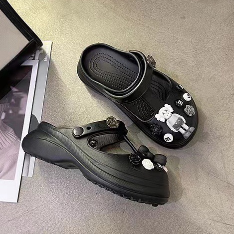 Dép Crocs búp bê đế cao 5cm siêu bền B14