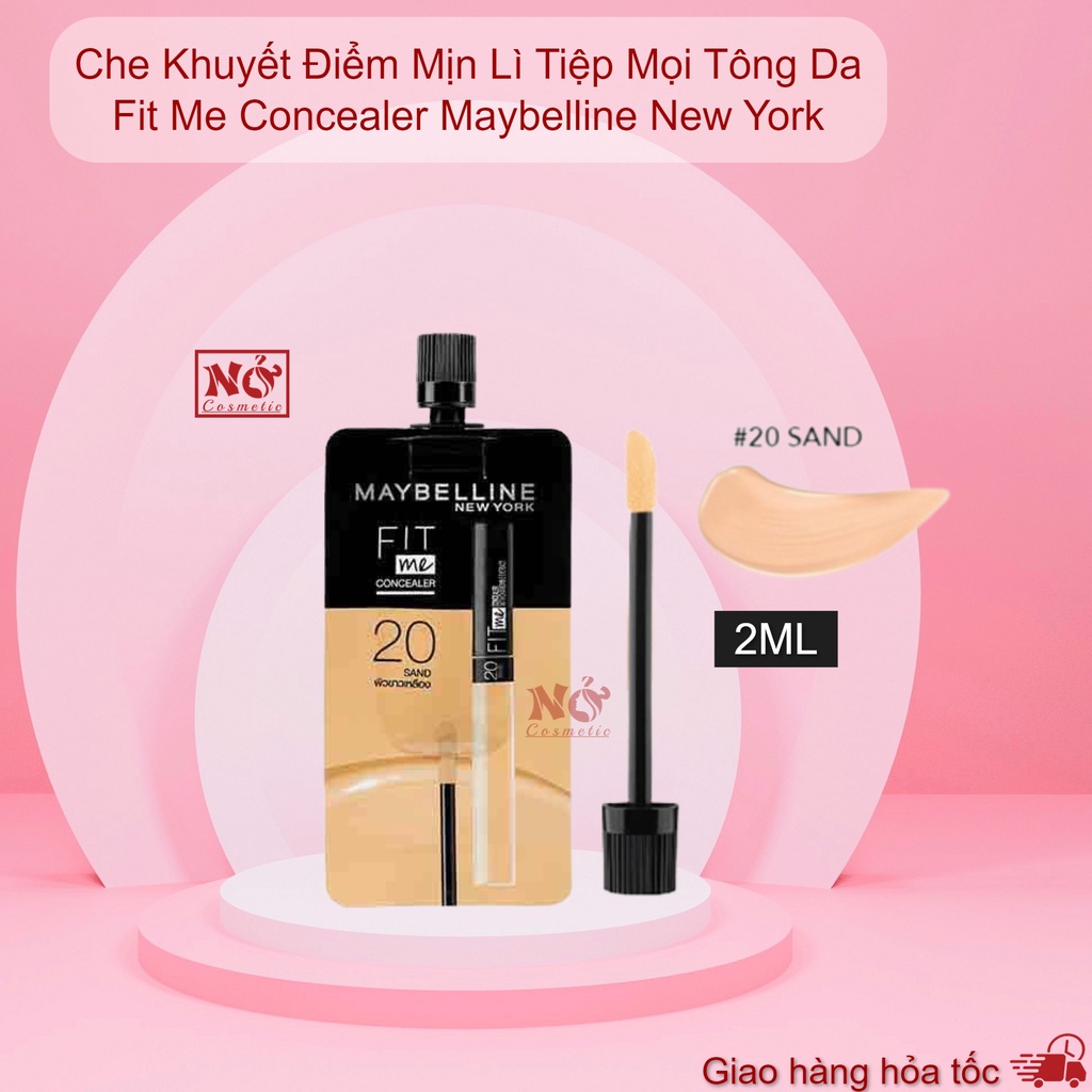 Kem Che Khuyết Điểm Mịn Lì Tiệp Mọi Tông Da Fit Me Concealer Maybelline New York 2ml