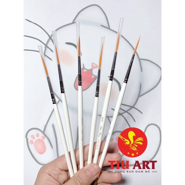 Cọ tỉa lông dài Zhuting Artist Brush set 3 chiếc