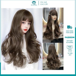 Tóc giả nữ nguyên đầu xoăn dợn đuôi ngang / tặng kèm lưới tóc, 2069