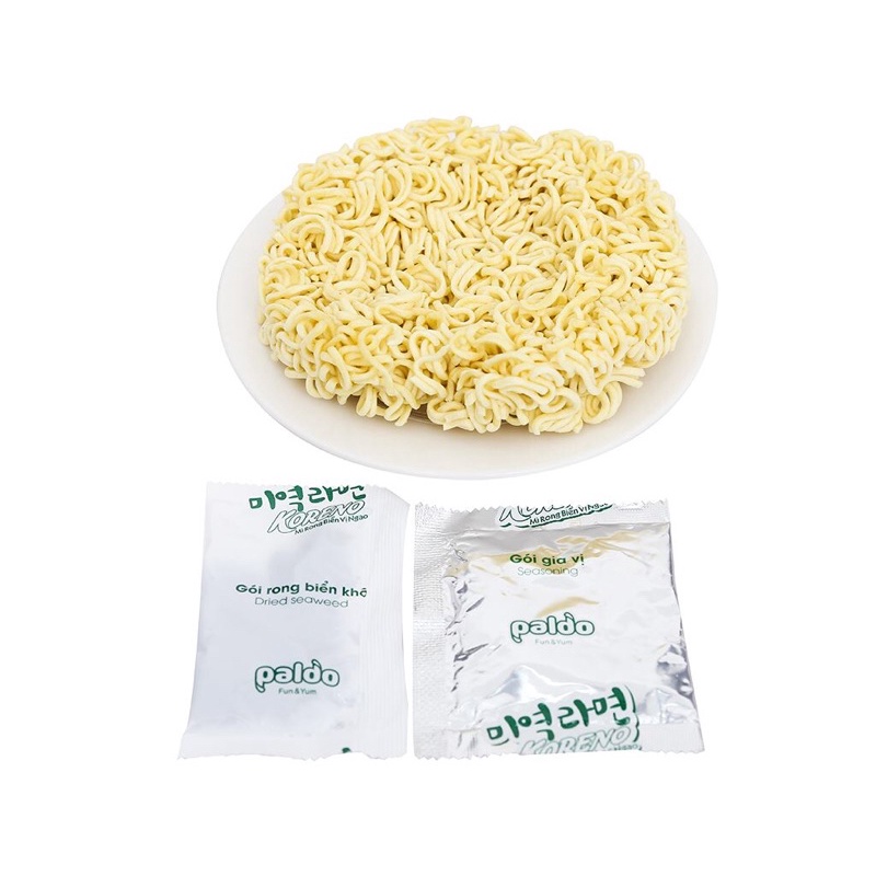 Lốc 4+1 gói mì rong biển vị ngao koreno 102g
