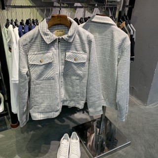 Áo Khoác Nam MILKYWAY, Chất Vải Dạ Kẻ Lông Cao Cấp, SUN STATION