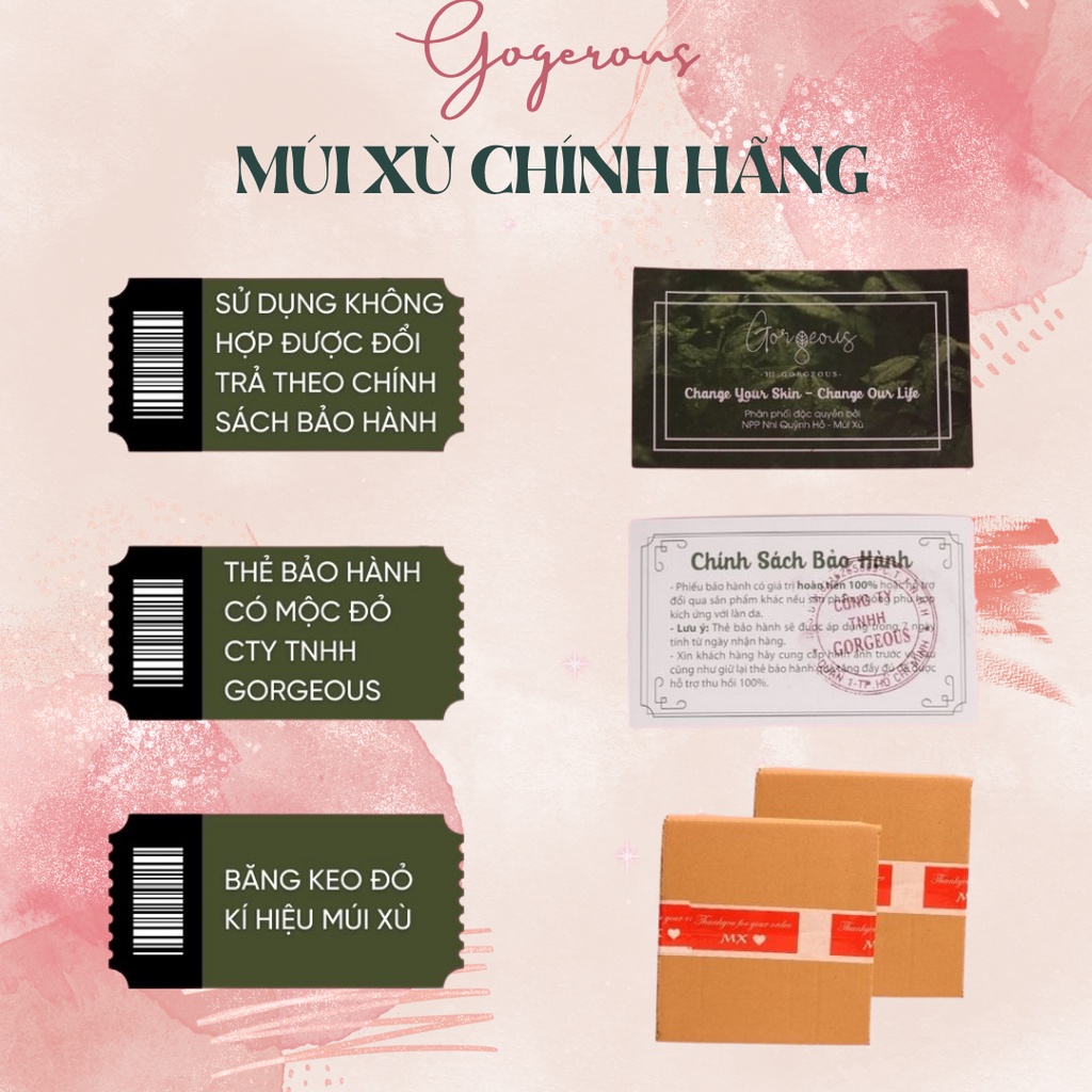Bộ ba thần thánh Múi xù dưỡng trắng da 200g, Toner kem dưỡng chống nắng Gogerous chính hãng size lớn kèm quà tặng