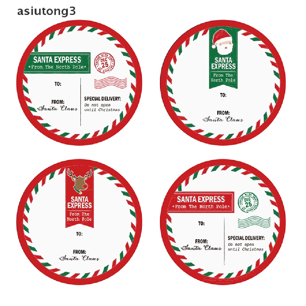 Cuộn 500 Nhãn Dán Trang Trí Giáng Sinh In Chữ Thank You asiutong3