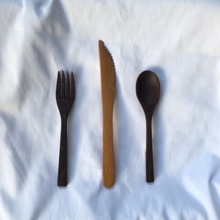 Combo bộ 3 chiếc thìa, dao, dĩa siu thân thiện - Lọ Mọ Garden
