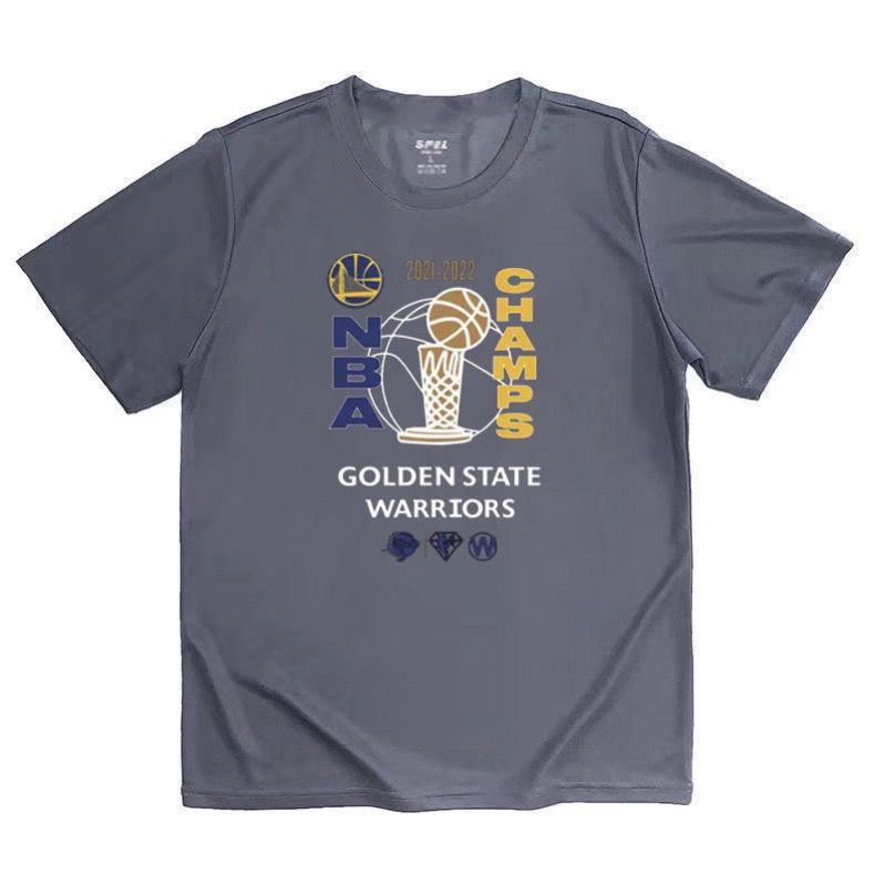 Warriors Áo Thun Tay Ngắn Phối Lưới Thoáng Khí Nhanh Khô Phong Cách Đội Bóng Rổ NBA