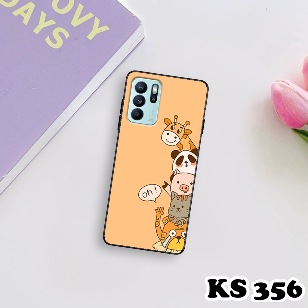 Ốp lưng Oppo Reno 6 5G - Reno 6Z 5G - Reno 6 Pro 5G - Ốp in hình Cat&amp;Bear đáng yêu - Chất liệu TPU siêu bền