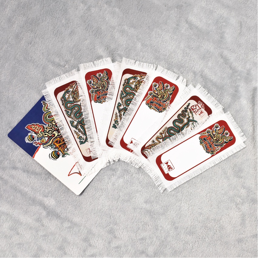 BOOKMARK VẢI, KẸP SÁCH VẢI, ĐÁNH DẤU TRANG - RỒNG THỜI LÝ - BMDRF01/ BMRNF01