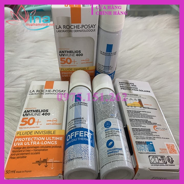 Kem chống nắng La Roche-Posay Anthelios Shaka Fluide SPF 50+ 50ml + kèm quà tặng