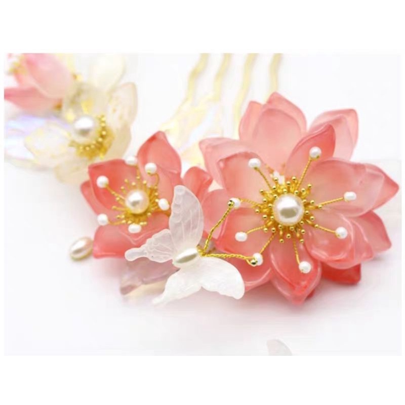 Set 10 cánh hoa sen 11x20mm - nguyên liệu làm trâm cài tóc thủ công handmade DIY