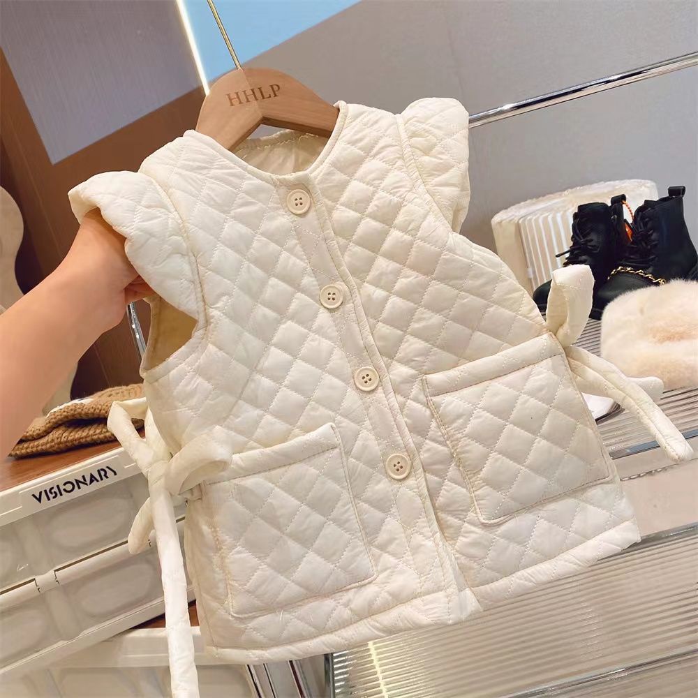 Áo Vest Lót Nhung Dày Ấm Áp Đơn Giản Dành Cho Học Sinh