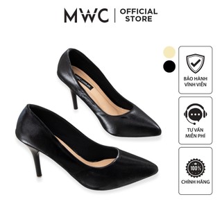 Giày MWC 4151 - Giày Cao Gót Nữ Mũi Nhọn Da Lộn 7cm Thanh Lịch