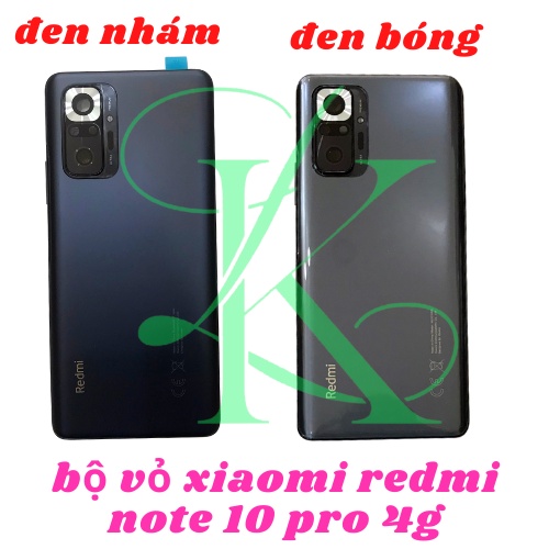 Bộ vỏ xiaomi redmi note 10 pro 4g tím , cam , đen bóng , đen nhám , xanh trắng