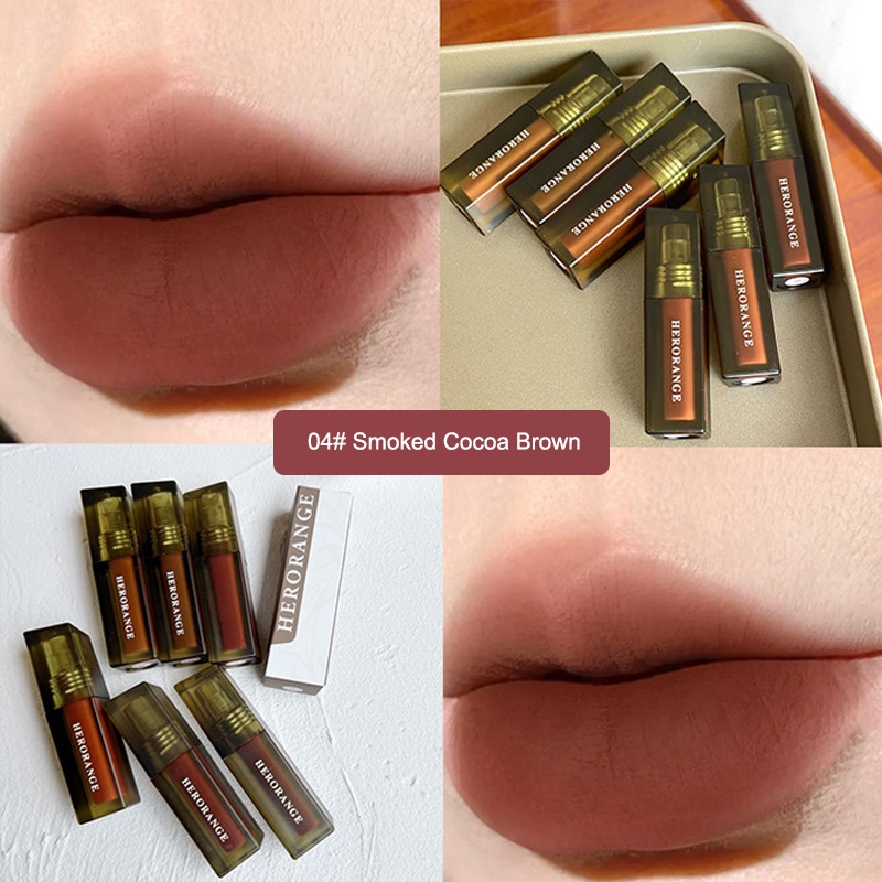 ✨✨HERORANGE Son Kem Màu Nhung Lì Không Dính Cốc Không Phai Màu