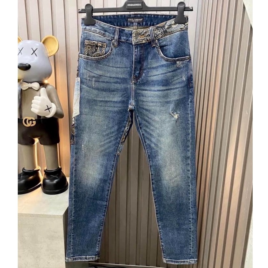 Quần Jeans Doncle  Quần Bò Doncle Quần Vá Sau Siêu Cấp Vải Bò Co Dãn 4 Chiều Không Phai Màu