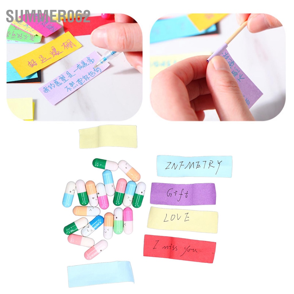 Đầu thư tình yêu Capsule Capsule 100 Capsule Letterhead trong lọ thủy tinh 【Summer062】