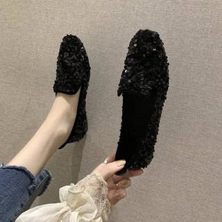 Giày Lười Đế Bằng Thiết Kế Dễ Thương Cho Nữ Sinh
