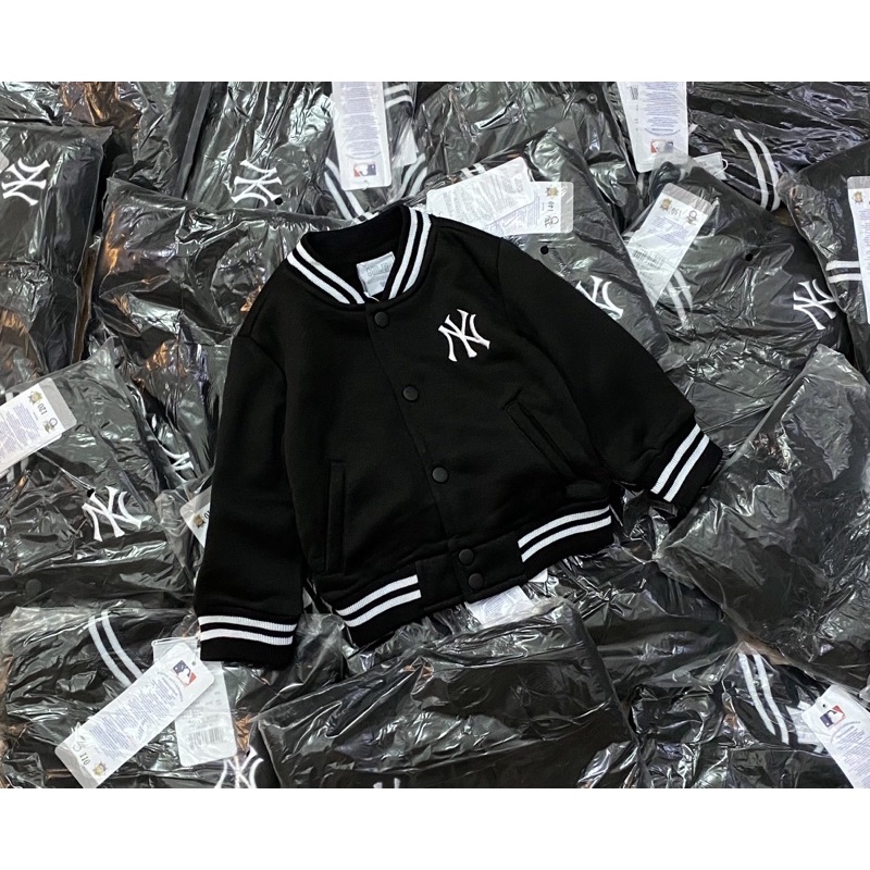 Áo khoác nỉ bông mlb cho bé trai bé gái có 5 màu size từ 10-35 cân